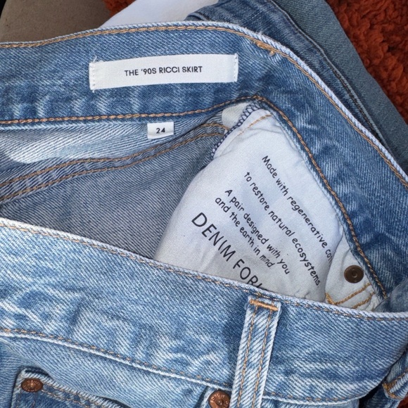 Denim Forum The '90s Ricci Denim Skirt Size 24 - Picture 6 of 16